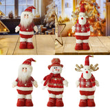 Maxbell Christmas Santa Figurine Plush Doll Xmas Decoration for Bedroom Multipurpose