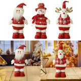 Maxbell Christmas Santa Figurine Plush Doll Xmas Decoration for Bedroom Multipurpose