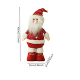 Maxbell Christmas Santa Figurine Plush Doll Xmas Decoration for Bedroom Multipurpose