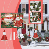 Maxbell Christmas Santa Claus Outdoor Decorations Gift for Holidays Outside Entrance