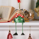 Maxbell Metal Christmas Tree Ornament Gift Cute Display for Indoor Farmhouse Outside Green Elk