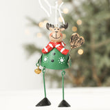 Maxbell Metal Christmas Tree Ornament Gift Cute Display for Indoor Farmhouse Outside Green Elk