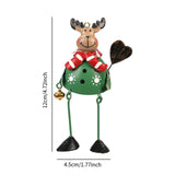 Maxbell Metal Christmas Tree Ornament Gift Cute Display for Indoor Farmhouse Outside Green Elk