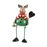 Maxbell Metal Christmas Tree Ornament Gift Cute Display for Indoor Farmhouse Outside Green Elk