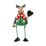 Maxbell Metal Christmas Tree Ornament Gift Cute Display for Indoor Farmhouse Outside Green Elk