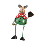 Maxbell Metal Christmas Tree Ornament Gift Cute Display for Indoor Farmhouse Outside Green Elk