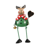 Maxbell Metal Christmas Tree Ornament Gift Cute Display for Indoor Farmhouse Outside Green Elk