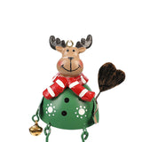 Maxbell Metal Christmas Tree Ornament Gift Cute Display for Indoor Farmhouse Outside Green Elk