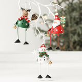 Maxbell Metal Christmas Tree Ornament Gift Cute Display for Indoor Farmhouse Outside Green Elk