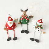 Maxbell Metal Christmas Tree Ornament Gift Cute Display for Indoor Farmhouse Outside Green Elk