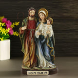 Maxbell Holy Family Figurine Catholic Resin Desktop Ornament for Mantel Desk Bedroom