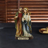 Maxbell Holy Family Figurine Catholic Resin Desktop Ornament for Mantel Desk Bedroom