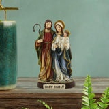 Maxbell Holy Family Figurine Catholic Resin Desktop Ornament for Mantel Desk Bedroom