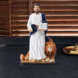 Maxbell Sophist and Lion Statue Home Decor Creative Artwork for Office Indoor Shelf