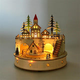 Maxbell Christmas Wooden Music Box Toy Christmas Ornament for Girl Women Living Room