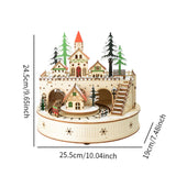 Maxbell Christmas Wooden Music Box Toy Christmas Ornament for Girl Women Living Room