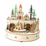 Maxbell Christmas Wooden Music Box Toy Christmas Ornament for Girl Women Living Room