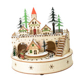 Maxbell Christmas Wooden Music Box Toy Christmas Ornament for Girl Women Living Room