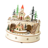 Maxbell Christmas Wooden Music Box Toy Christmas Ornament for Girl Women Living Room