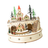 Maxbell Christmas Wooden Music Box Toy Christmas Ornament for Girl Women Living Room