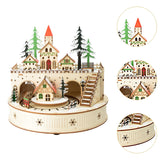 Maxbell Christmas Wooden Music Box Toy Christmas Ornament for Girl Women Living Room