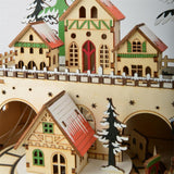 Maxbell Christmas Wooden Music Box Toy Christmas Ornament for Girl Women Living Room