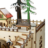 Maxbell Christmas Wooden Music Box Toy Christmas Ornament for Girl Women Living Room