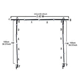 Maxbell 2xover The Table Rod Stand with Clamps for Birthday Wedding Thanksgiving