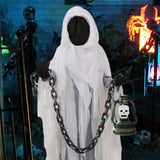 Maxbell Halloween Faceless Ghosts Prop Lantern with Chain Halloween Lamp for Bedroom