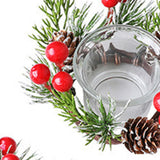 Maxbell Christmas Candle Rings Wear Resistant Candle Garlands for Party Home Wedding