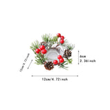 Maxbell Christmas Candle Rings Wear Resistant Candle Garlands for Party Home Wedding