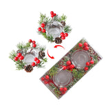 Maxbell Christmas Candle Rings Wear Resistant Candle Garlands for Party Home Wedding