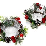 Maxbell Christmas Candle Rings Wear Resistant Candle Garlands for Party Home Wedding