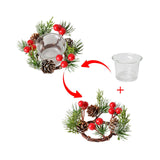 Maxbell Christmas Candle Rings Wear Resistant Candle Garlands for Party Home Wedding