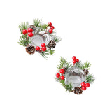 Maxbell Christmas Candle Rings Wear Resistant Candle Garlands for Party Home Wedding