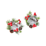 Maxbell Christmas Candle Rings Wear Resistant Candle Garlands for Party Home Wedding