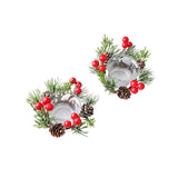 Maxbell Christmas Candle Rings Wear Resistant Candle Garlands for Party Home Wedding