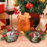 Maxbell Christmas Candle Rings Wear Resistant Candle Garlands for Party Home Wedding