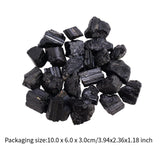 Maxbell Natural Black Tourmaline Rough Stone Collecting for Tabletop Fireplace Shelf
