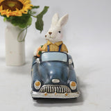Maxbell Easter Bunnies Decoration Decorative Resin Figurine for Home Bedroom Balcony