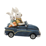 Maxbell Easter Bunnies Decoration Decorative Resin Figurine for Home Bedroom Balcony
