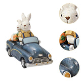 Maxbell Easter Bunnies Decoration Decorative Resin Figurine for Home Bedroom Balcony
