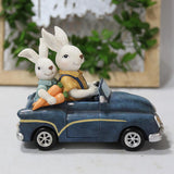 Maxbell Easter Bunnies Decoration Decorative Resin Figurine for Home Bedroom Balcony