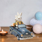 Maxbell Easter Bunnies Decoration Decorative Resin Figurine for Home Bedroom Balcony