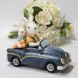 Maxbell Easter Bunnies Decoration Decorative Resin Figurine for Home Bedroom Balcony