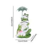 Maxbell Frog Statuette Love Patio Yard Lawn Garden Weather Resistant Frog Sculpture