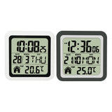 Indoor Temperature Dispaly Meter White Desk Temperature Display Easy to View White