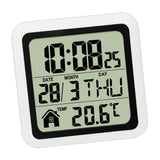 Indoor Temperature Dispaly Meter White Desk Temperature Display Easy to View White