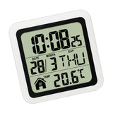 Indoor Temperature Dispaly Meter White Desk Temperature Display Easy to View White