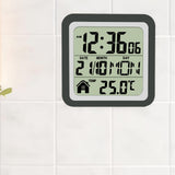 Indoor Temperature Dispaly Meter White Desk Temperature Display Easy to View Black